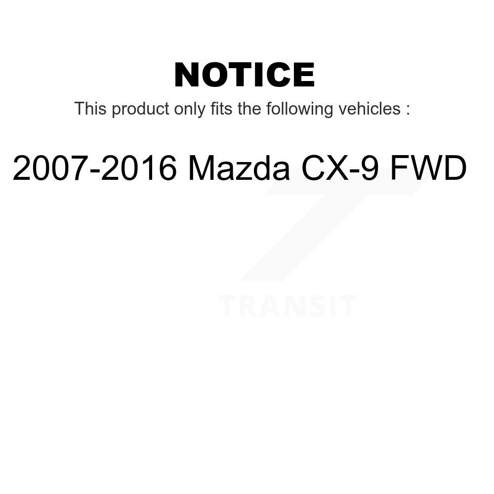 Front Rear Wheel Bearing And Hub Assembly Kit For 2007-2016 Mazda CX-9 FWD K70-101596