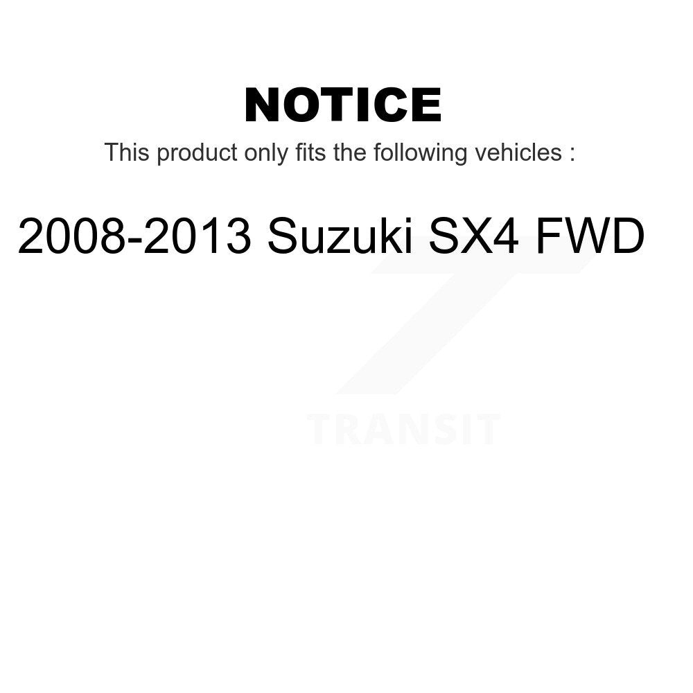 Front Rear Wheel Bearing And Hub Assembly Kit For 2008-2013 Suzuki SX4 FWD K70-101667