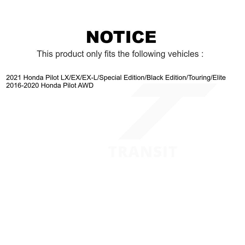 Front Rear Wheel Bearing And Hub Assembly Kit For Honda Pilot K70-101795