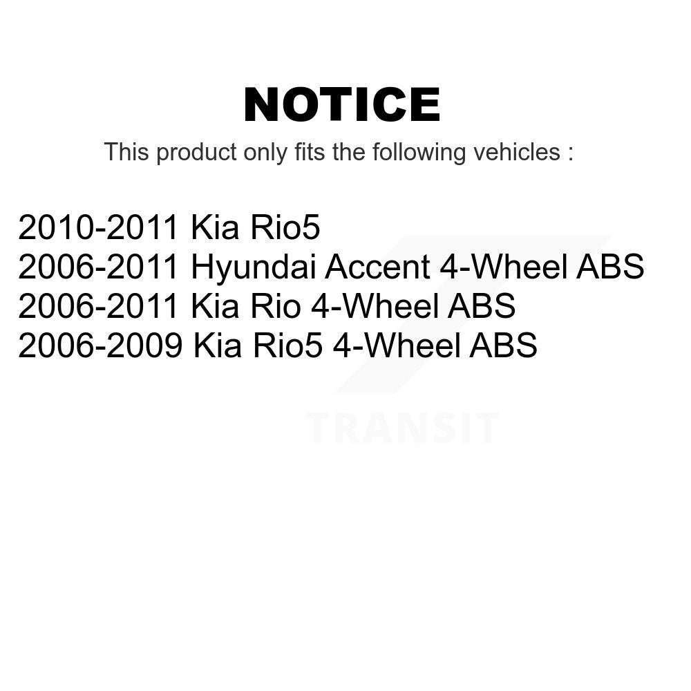Front Rear Wheel Bearing And Hub Assembly Kit For Hyundai Accent Kia Rio Rio5 K70-101569