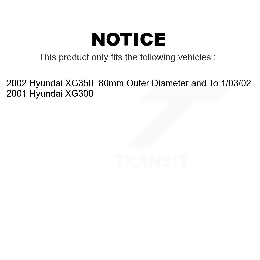 Front Rear Wheel Bearing And Hub Assembly Kit For Hyundai XG350 XG300 K70-101609