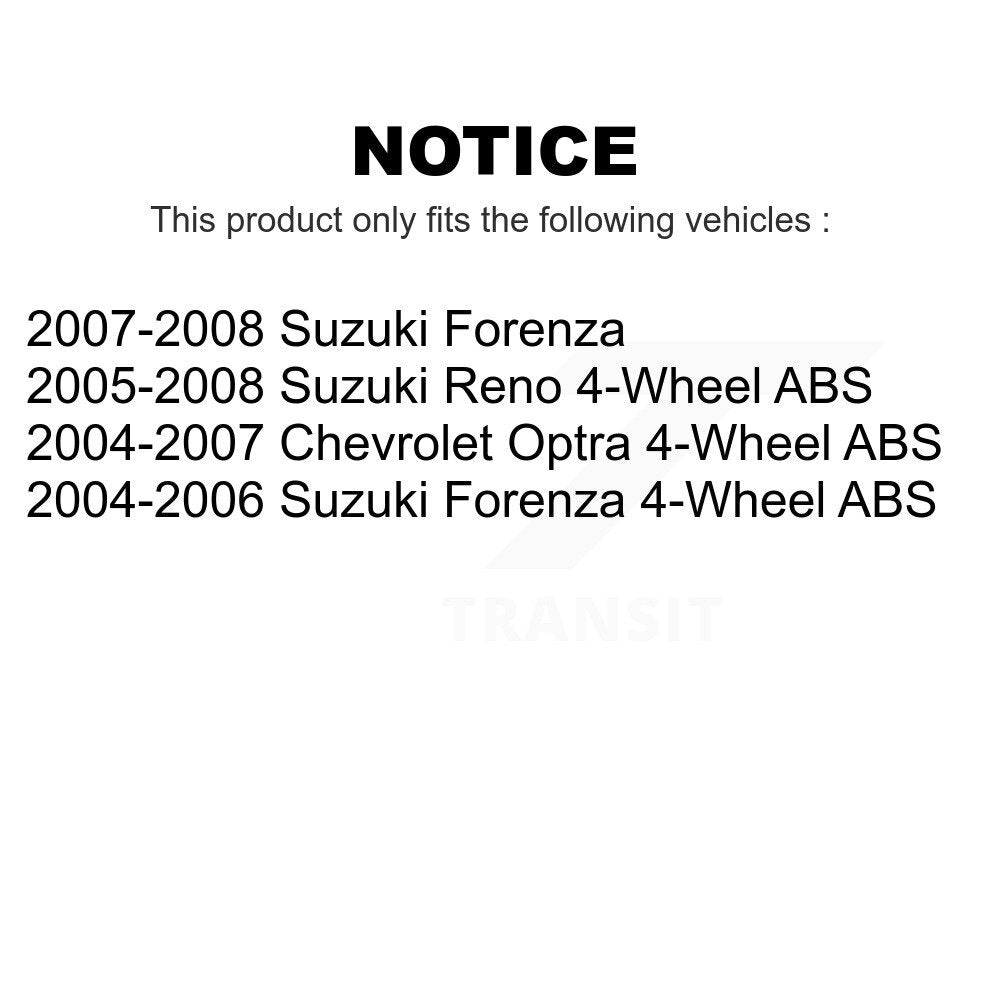 Front Rear Wheel Bearing And Hub Assembly Kit For Suzuki Forenza Reno Chevrolet Optra K70-101566