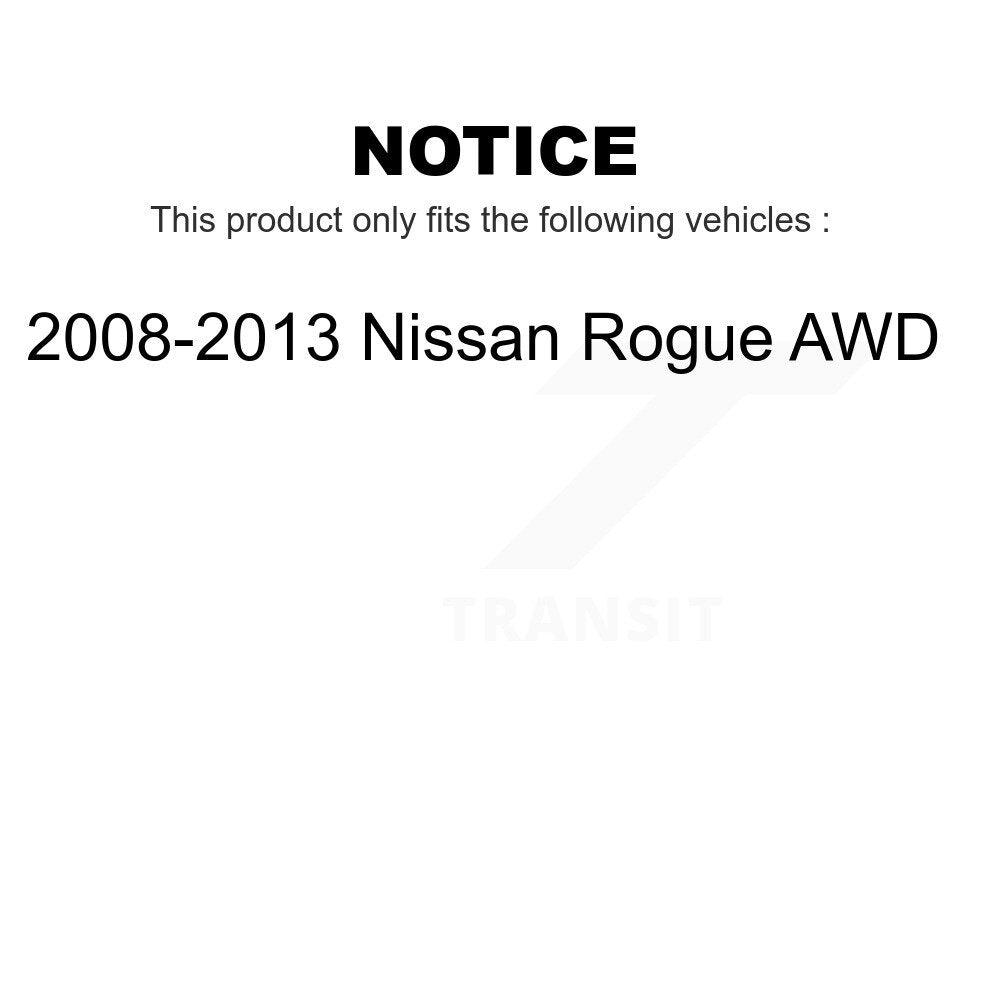 Front Rear Wheel Bearing & Hub Assembly Kit For 2008-2013 Nissan Rogue AWD K70-101269