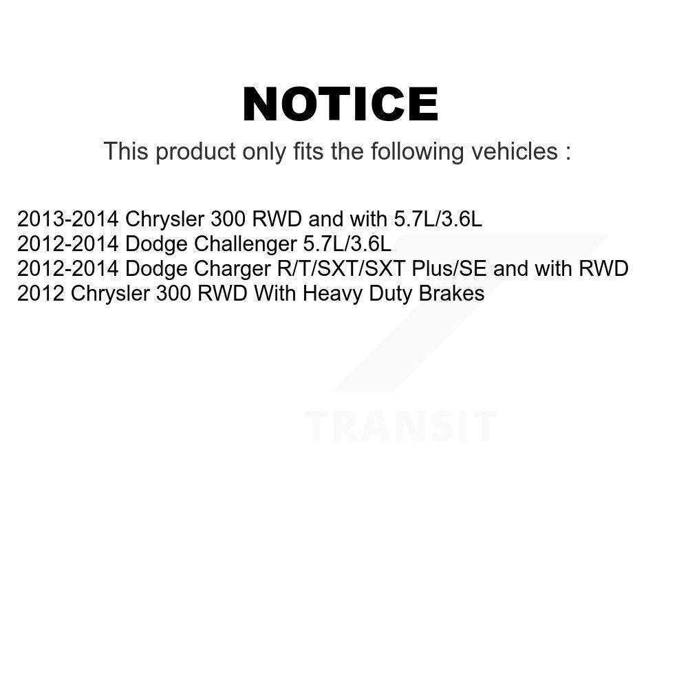 Front Rear Wheel Bearing & Hub Assembly Kit For Dodge Charger Chrysler 300 Challenger K70-101280