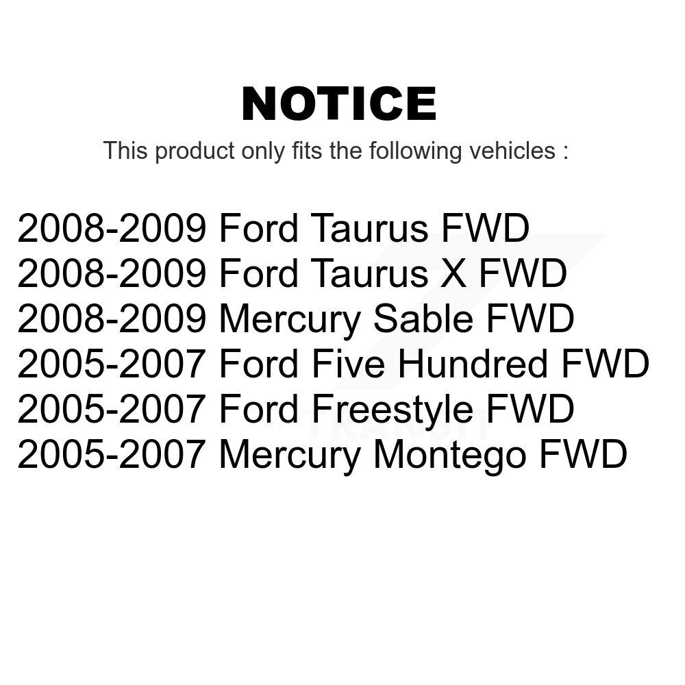 Front Rear Wheel Bearing & Hub Assembly Kit For Ford Five Hundred Freestyle Taurus Mercury Montego X Sable FWD K70-101220