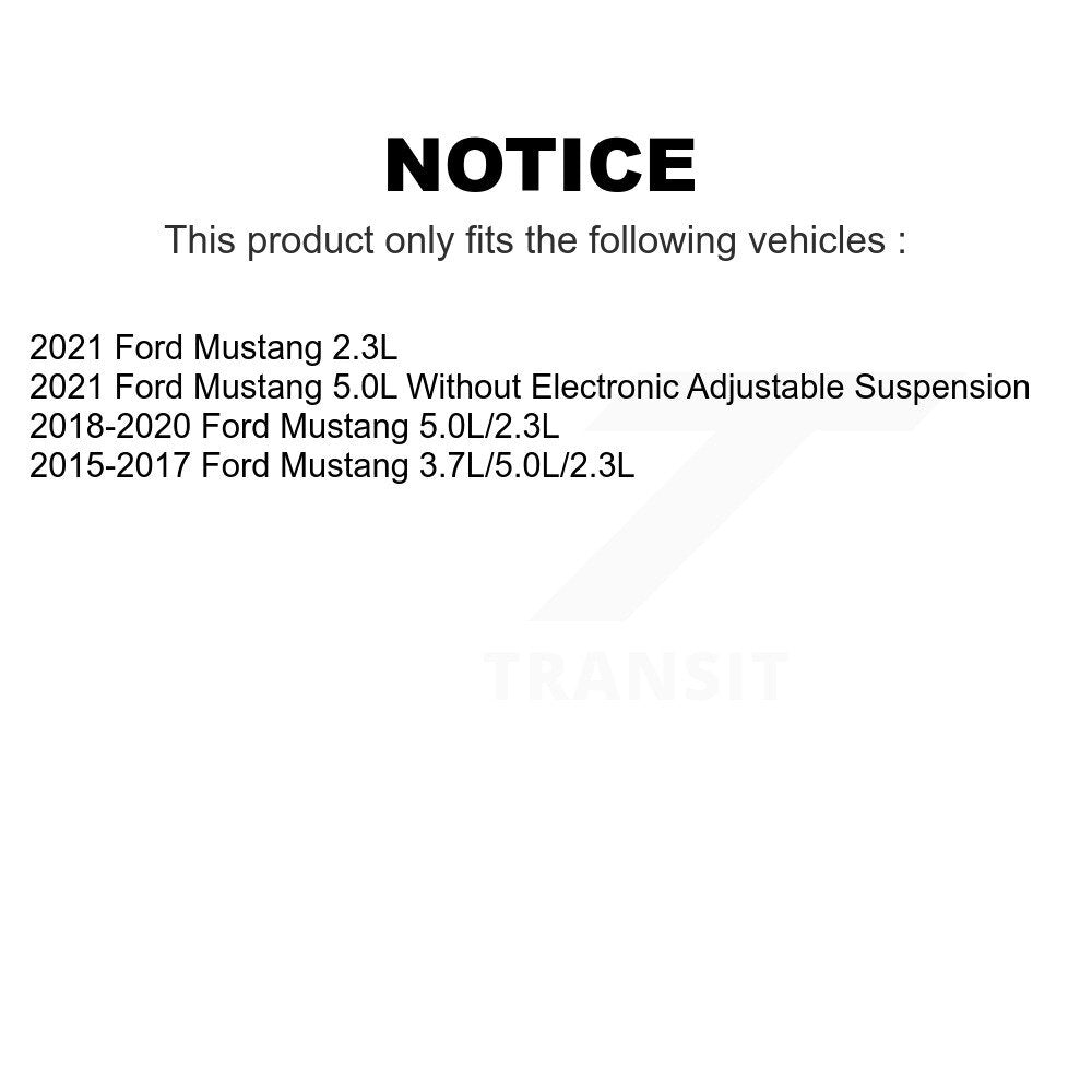 Front Rear Wheel Bearing & Hub Assembly Kit For Ford Mustang K70-101862