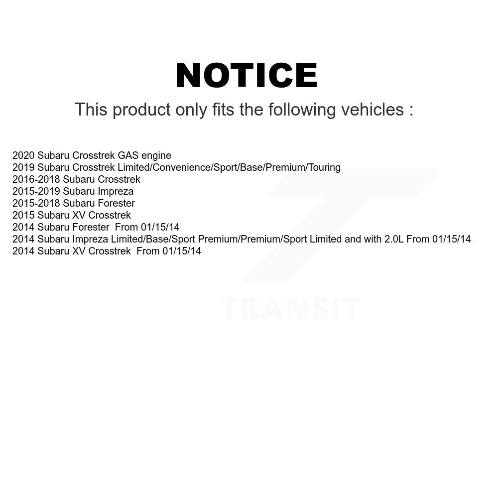Front Rear Wheel Bearing & Hub Assembly Kit For Subaru Forester Crosstrek Impreza XV K70-101470