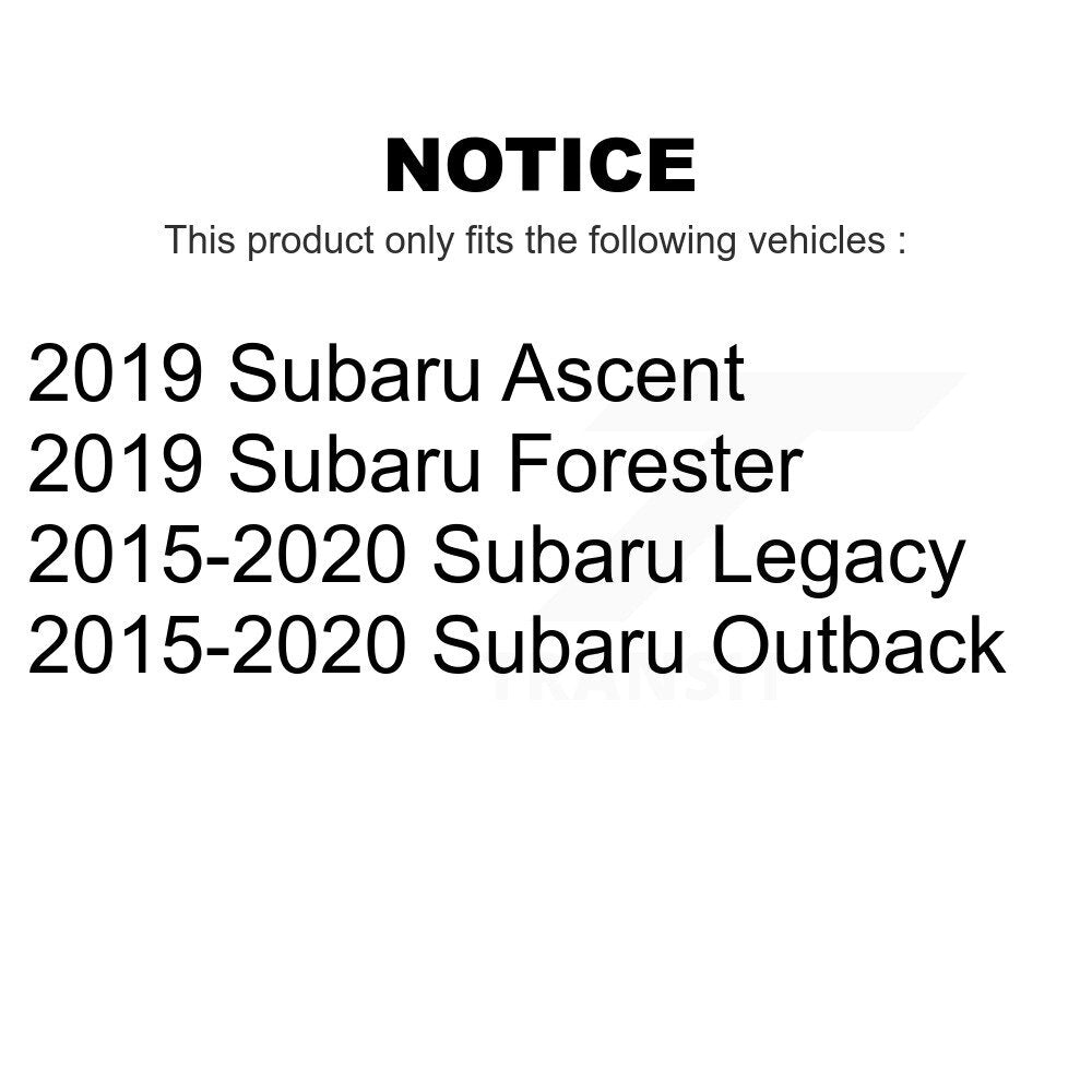 Front Rear Wheel Bearing & Hub Assembly Kit For Subaru Outback Legacy Forester Ascent K70-101358