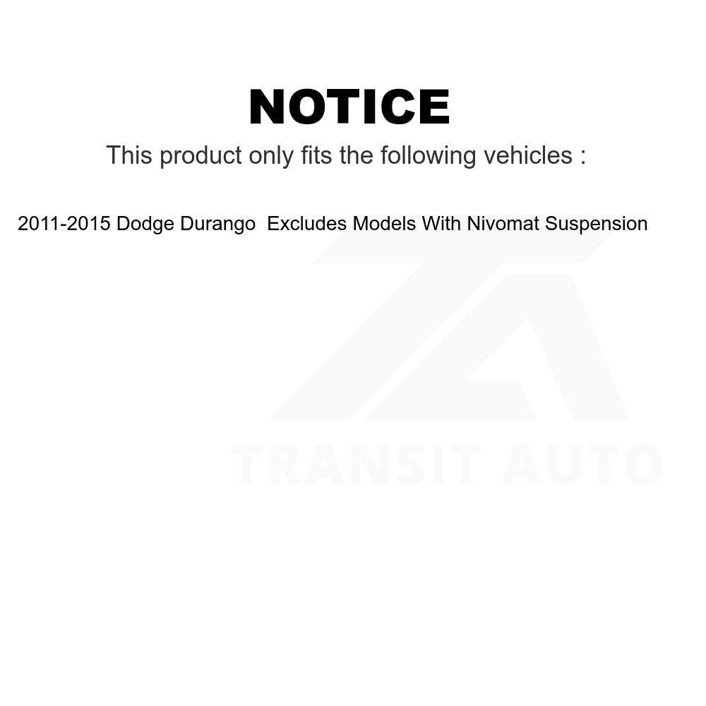 Front Right Suspension Strut Coil Spring Assembly 78A-11818 For 2011-2015 Dodge Durango Excludes V8 Models; Models With Nivomat