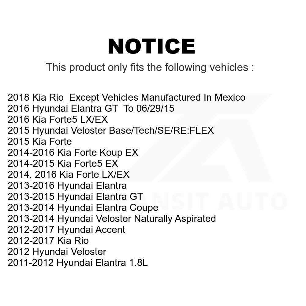 Front Semi-Metallic Disc Brake Pads PPF-D1543 For Hyundai Elantra Kia Accent Forte Rio Veloster GT Forte5 Coupe Koup