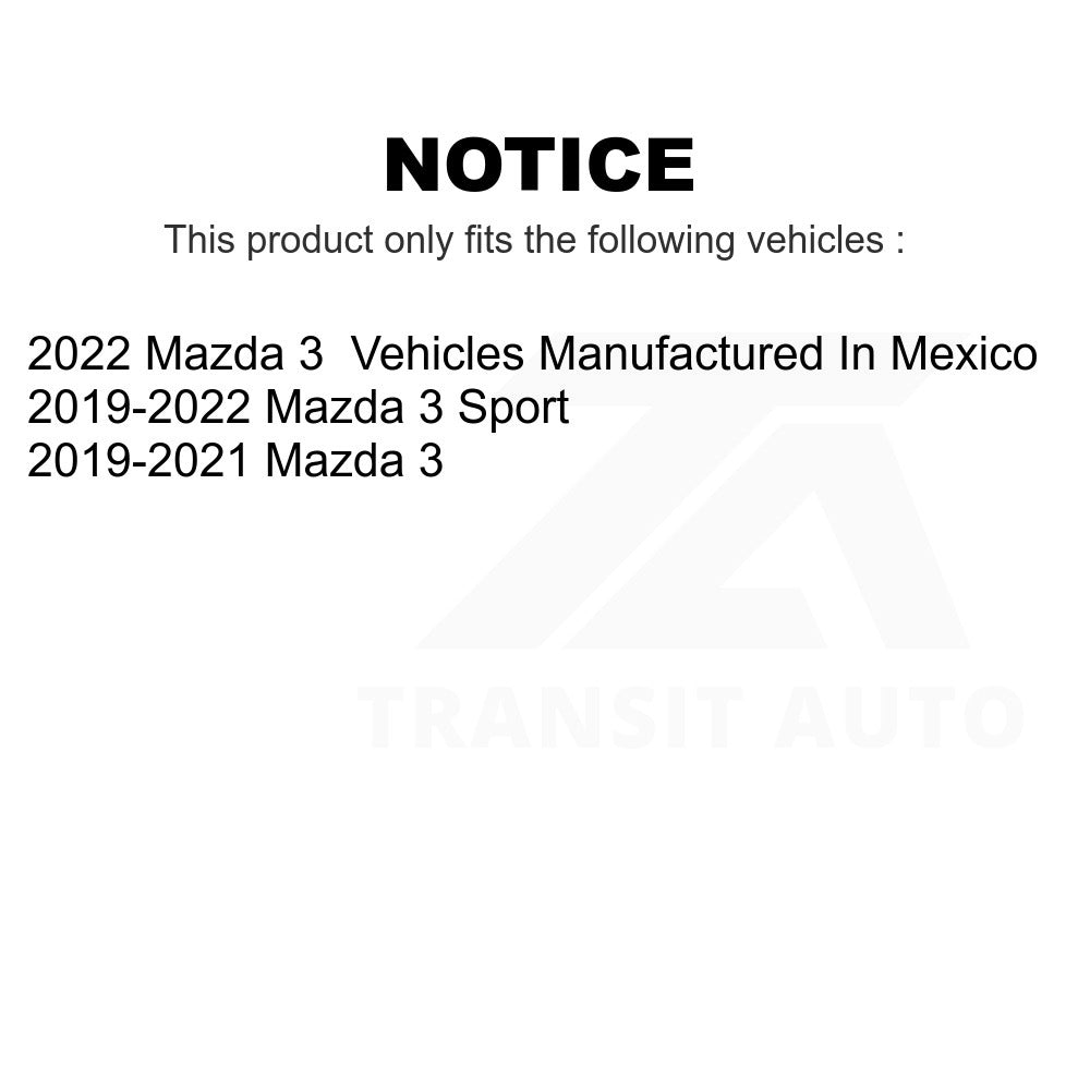 Front Semi-Metallic Disc Brake Pads PPF-D2218 For Mazda 3 Sport