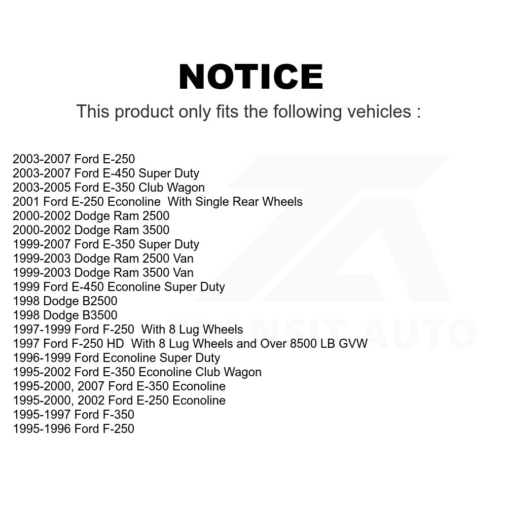 Front Semi-Metallic Disc Brake Pads PPF-D655 For Ford Dodge E-350 Super Duty Ram 2500 F-350 E-250 F-250 Econoline HD Club Wagon 3500 Van B3500 E-450 B2500