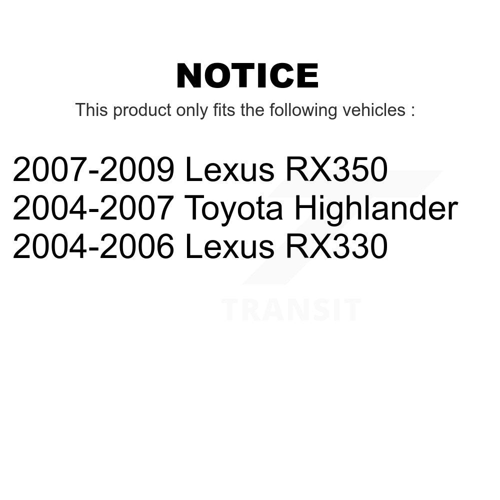 Front Steering Tie Rod End Kit For Lexus Toyota Highlander RX350 RX330 KTR-101982