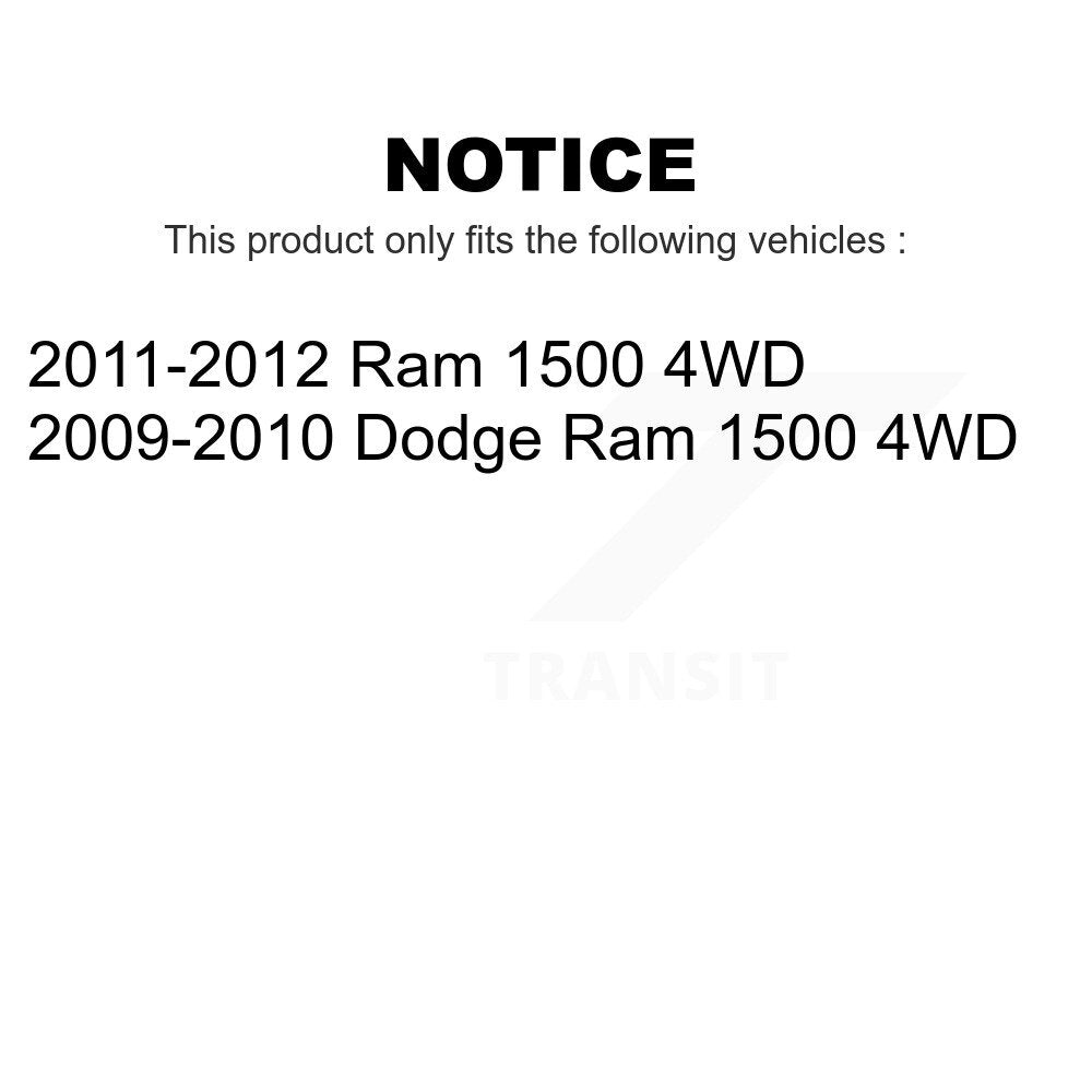 Front Suspension Ball Joint And Tie Rod End Kit For Ram 1500 Dodge 4WD K72-100930