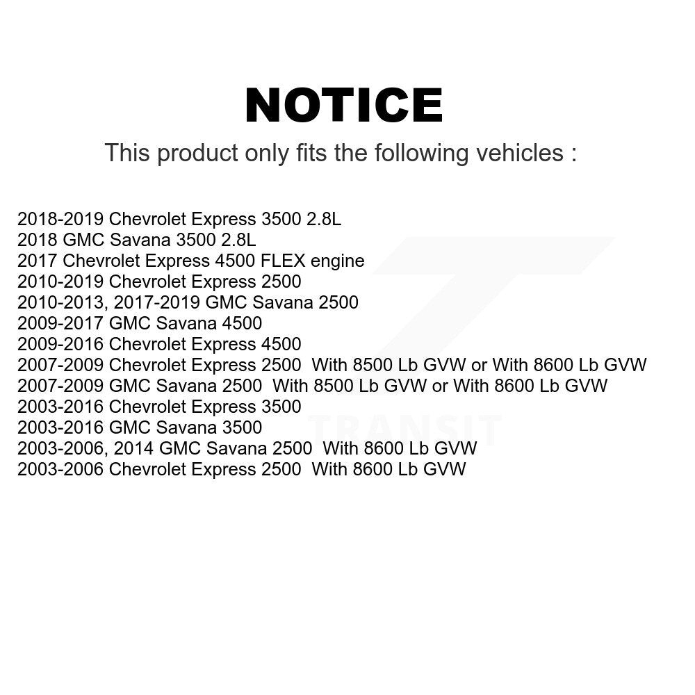Front Suspension Ball Joints Kit For Chevrolet Express 2500 3500 GMC Savana 4500 K72-100721