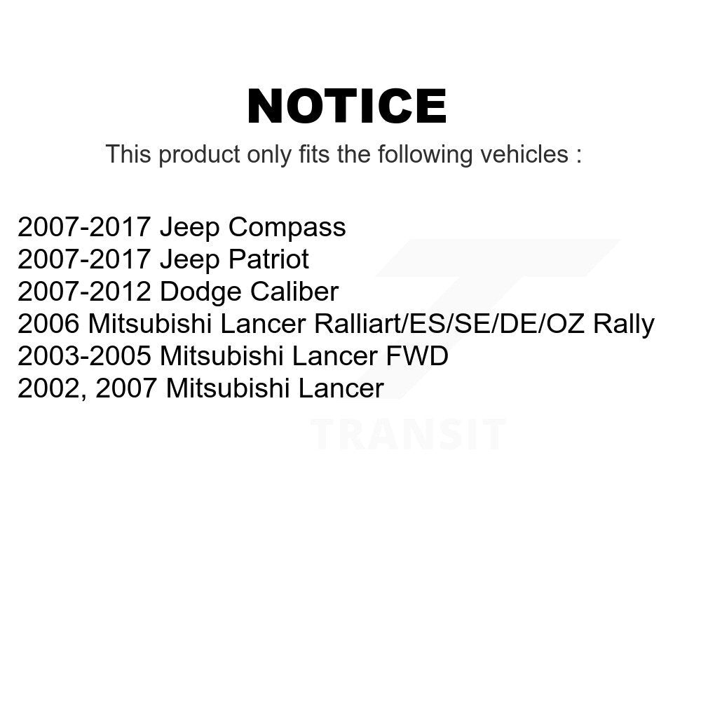 Front Suspension Ball Joints Pair For Jeep Patriot Compass Dodge Caliber Mitsubishi Lancer K72-100437