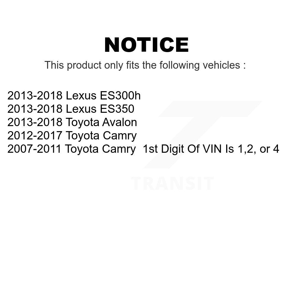 Front Suspension Control Arm And Ball Joint Assembly Stabilizer Bar Link Kit For Toyota Camry Lexus ES350 Avalon ES300h KTR-100146