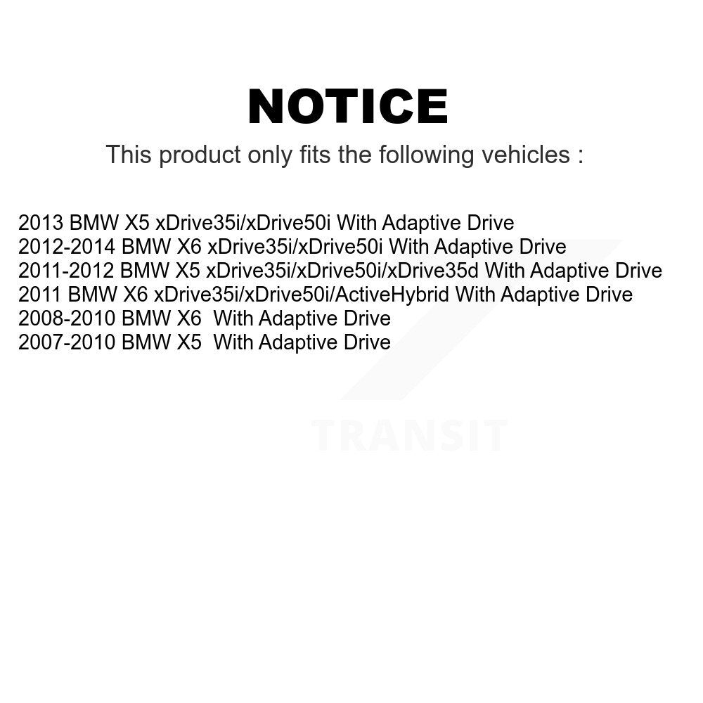 Front Suspension Control Arm And Ball Joint Assembly Steering Tie Rod End Stabilizer Bar Link Kit (8Pc) For BMW X5 X6 With Adaptive Drive KTR-100484