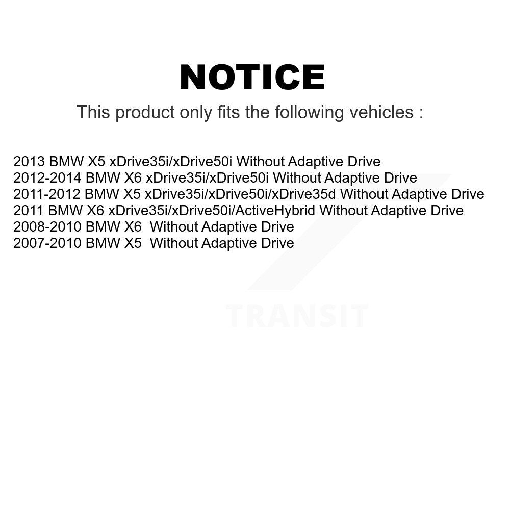 Front Suspension Control Arm And Ball Joint Assembly Steering Tie Rod End Stabilizer Bar Link Kit (8Pc) For BMW X5 X6 Without Adaptive Drive KTR-100485