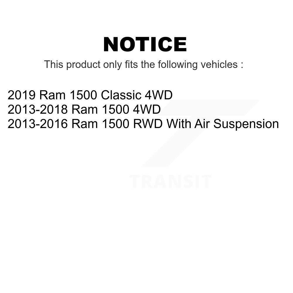 Front Suspension Control Arm And Ball Joint Assembly Steering Tie Rod End Stabilizer Bar Link Kit (8Pc) For Ram 1500 Classic KTR-101716