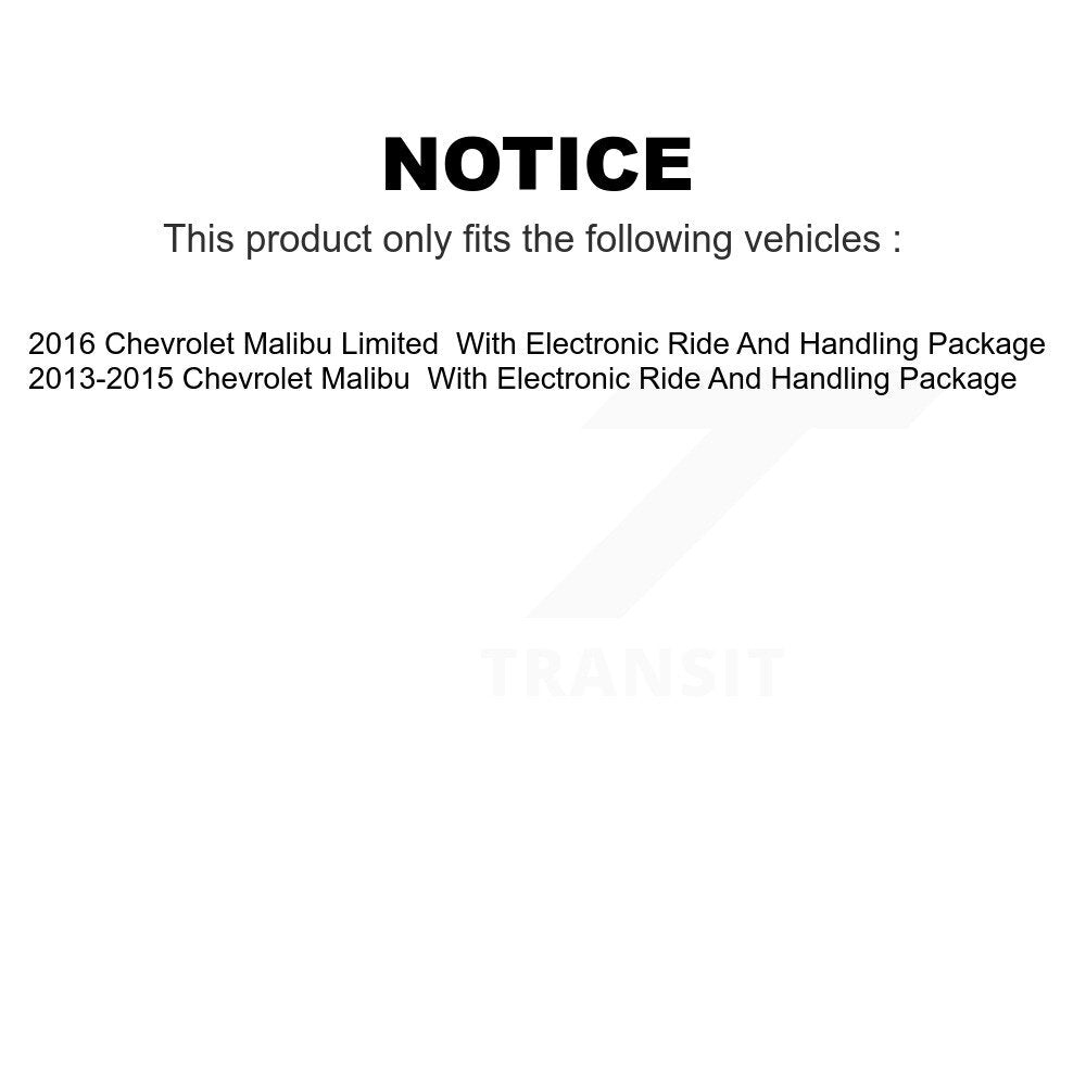 Front Suspension Control Arm Assembly And Tie Rod End Kit For Chevrolet Malibu Limited With Electronic Ride Handling Package KTR-104350
