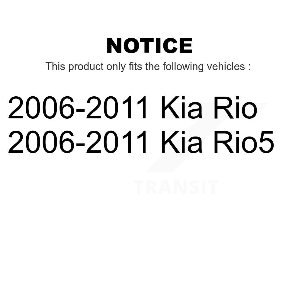 Front Suspension Control Arm With Tie Rod End And Ball Joint Kit (6Pc) For 2006-2011 Kia Rio Rio5 K72-101281