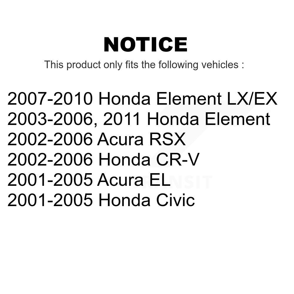Front Suspension Link Kit For Honda Civic CR-V Element Acura RSX EL K72-100325