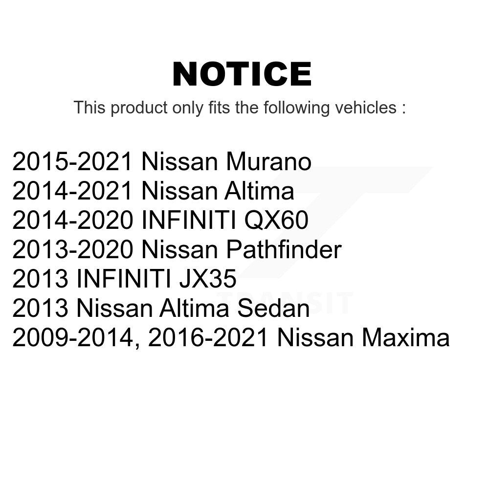 Front Suspension Link Kit For Nissan Altima Maxima Pathfinder Murano INFINITI QX60 JX35 K72-100300