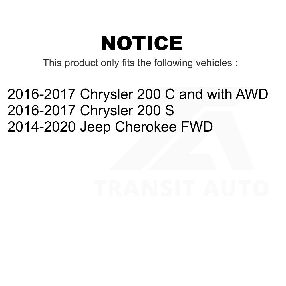 Front Suspension Stabilizer Bar Link Kit TOR-K750704 For Jeep Cherokee Chrysler 200