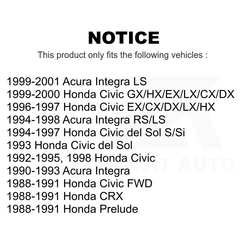 Front Suspension Stabilizer Bar Link Kit TOR-K90123 For Honda Civic Acura Integra del Sol CRX Prelude