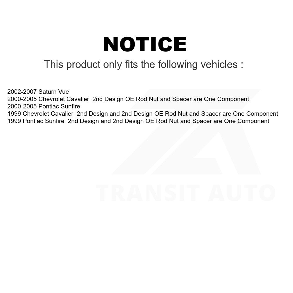 Front Suspension Strut Hardware Kit 73-904919 For Chevrolet Cavalier Saturn Vue Pontiac Sunfire