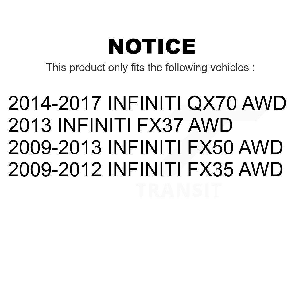 Front Suspension Strut Kit For INFINITI FX35 QX70 FX37 FX50 AWD K78-100753