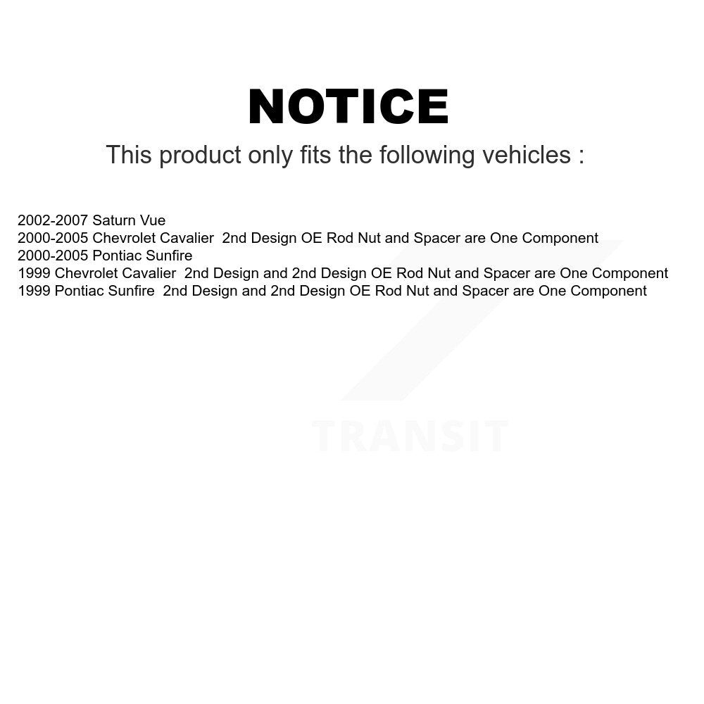 Front Suspension Strut Shock Mounting Pair For Chevrolet Cavalier Saturn Vue Pontiac Sunfire K73-100113