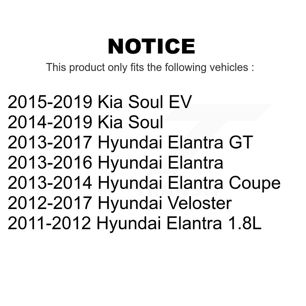 Front Tie Rod End Kit For Hyundai Elantra Kia Soul Veloster GT Coupe EV K72-101260
