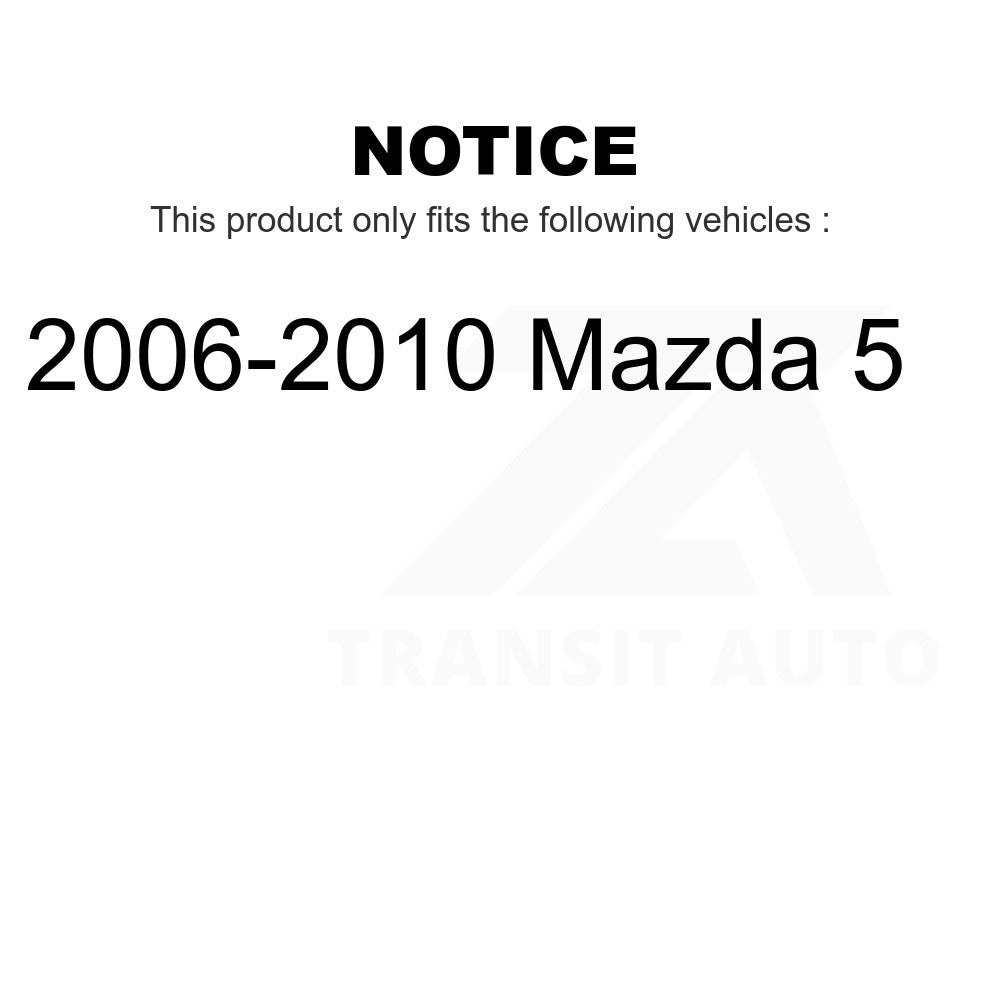 Front To Frame Suspension Stabilizer Bar Bushing Kit TOR-K200624 For 2006-2010 Mazda 5