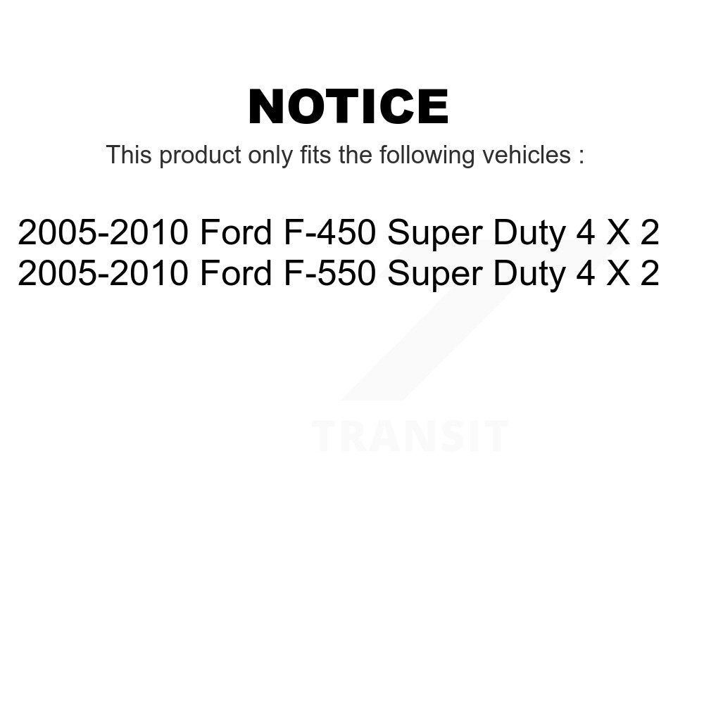 Front Wheel Bearing And Hub Assembly Pair For 2005-2010 Ford F-450 Super Duty F-550 4 X 2 K70-100435