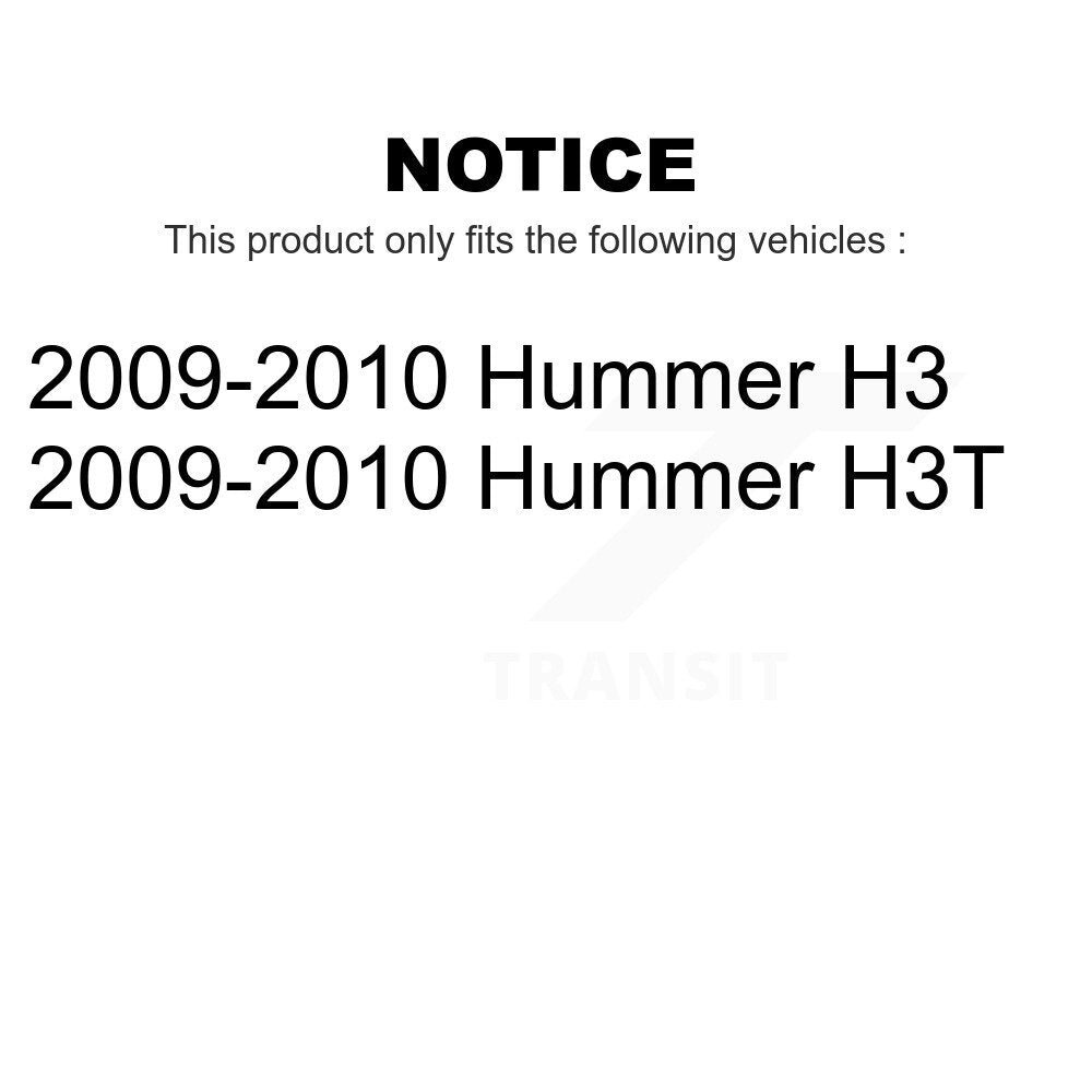 Front Wheel Bearing And Hub Assembly Pair For 2009-2010 Hummer H3 H3T K70-101490