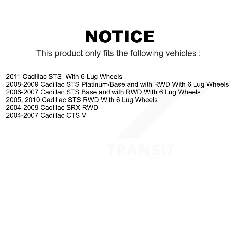 Front Wheel Bearing And Hub Assembly Pair For Cadillac CTS SRX STS K70-100279