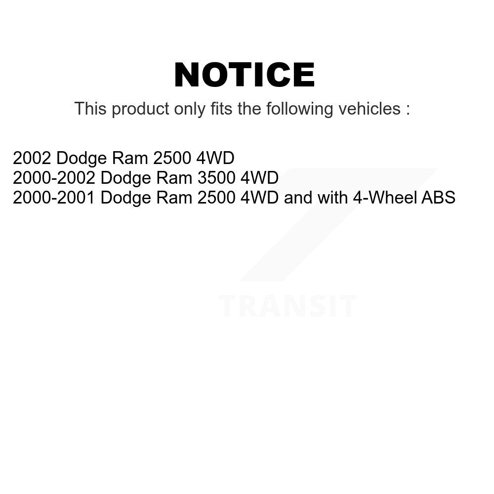 Front Wheel Bearing And Hub Assembly Pair For Dodge Ram 2500 3500 K70-100407