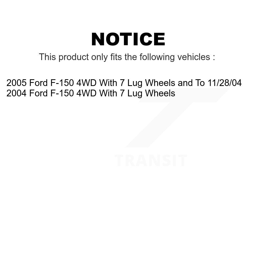 Front Wheel Bearing And Hub Assembly Pair For Ford F-150 4WD K70-100397