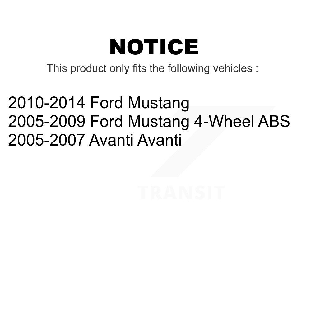 Front Wheel Bearing And Hub Assembly Pair For Ford Mustang Avanti K70-100293