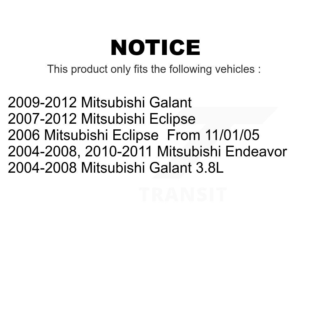 Front Wheel Bearing And Hub Assembly Pair For Mitsubishi Galant Eclipse Endeavor K70-100291