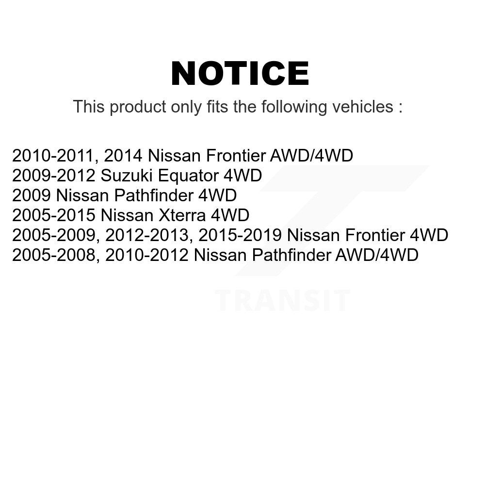 Front Wheel Bearing And Hub Assembly Pair For Nissan Frontier Pathfinder Xterra Suzuki Equator K70-100409