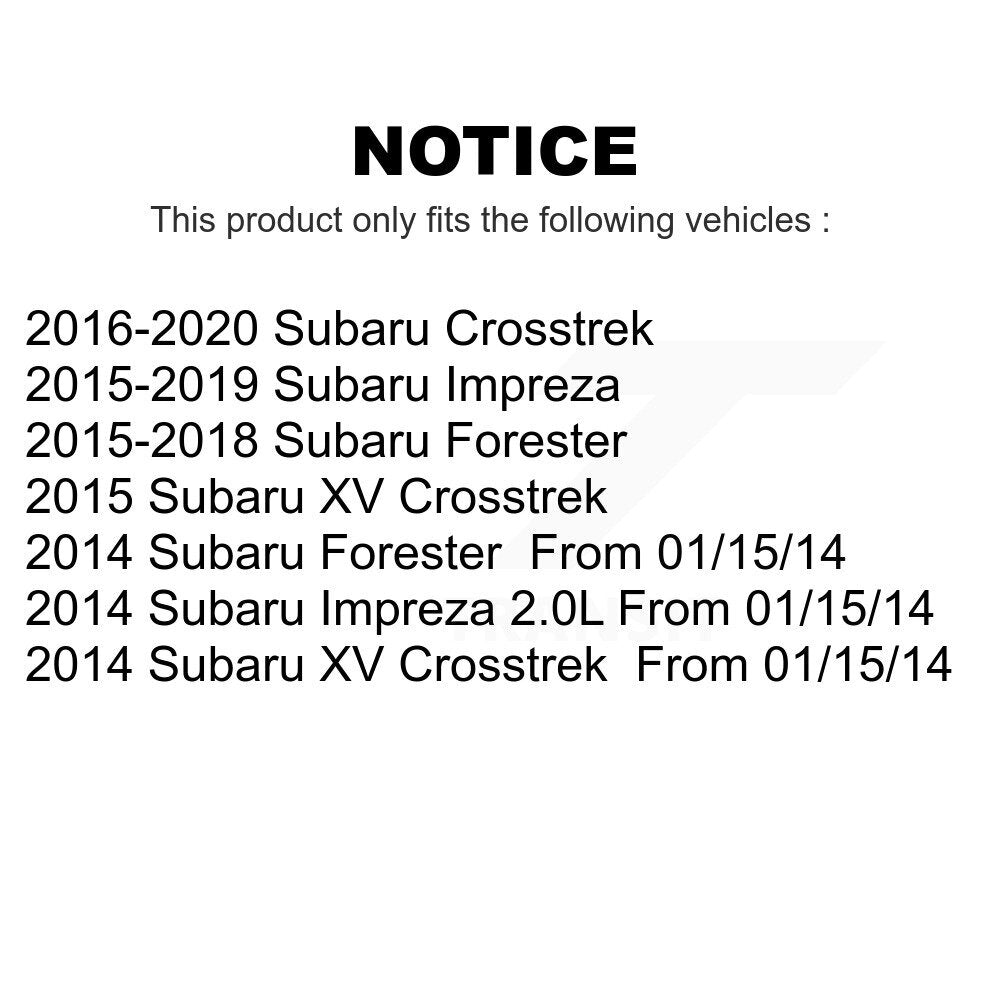 Front Wheel Bearing And Hub Assembly Pair For Subaru Forester Crosstrek Impreza XV K70-101485
