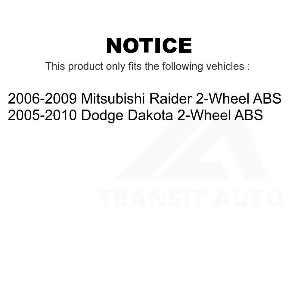 Front Wheel Bearing Hub Assembly 70-513228 For Dodge Dakota Mitsubishi Raider 2-Wheel ABS