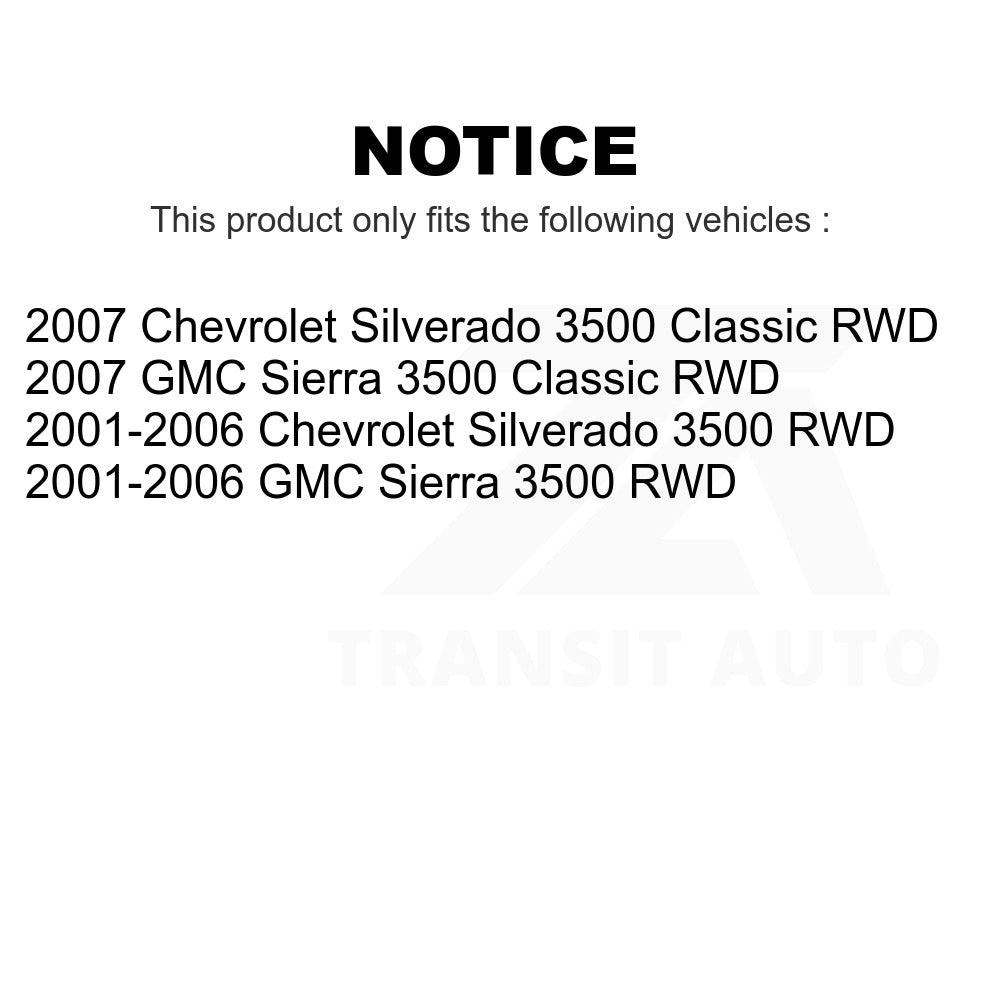 Front Wheel Bearing Hub Assembly 70-515087 For Chevrolet Silverado 3500 GMC Sierra Classic RWD