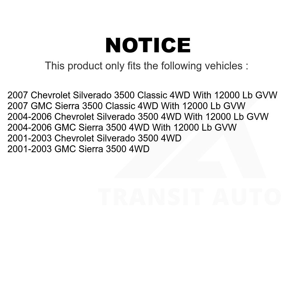 Front Wheel Bearing Hub Assembly 70-515088 For Chevrolet Silverado 3500 GMC Sierra Classic 4WD