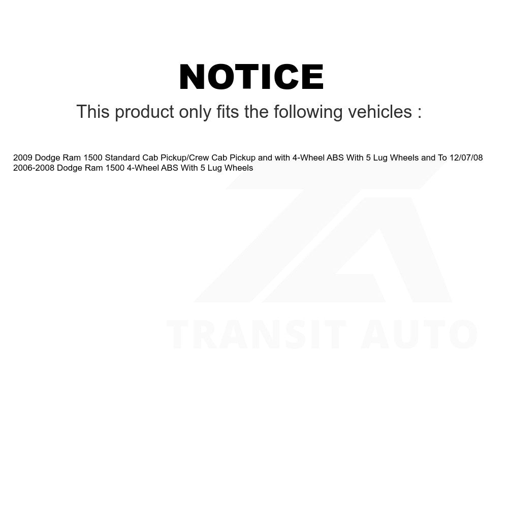 Front Wheel Bearing Hub Assembly 70-515113 For Dodge Ram 1500