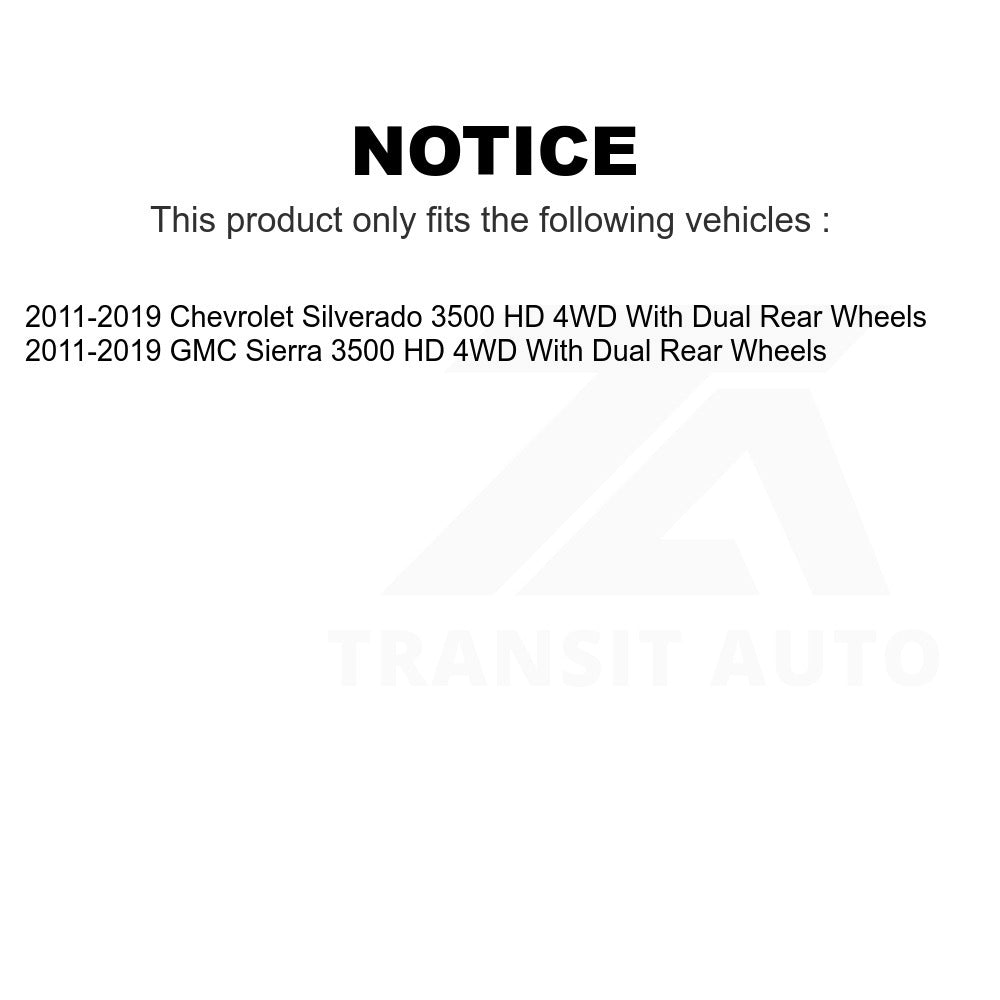 Front Wheel Bearing Hub Assembly 70-515144 For 2011-2019 Chevrolet Silverado 3500 HD GMC Sierra With Dual Rear Wheels 4WD