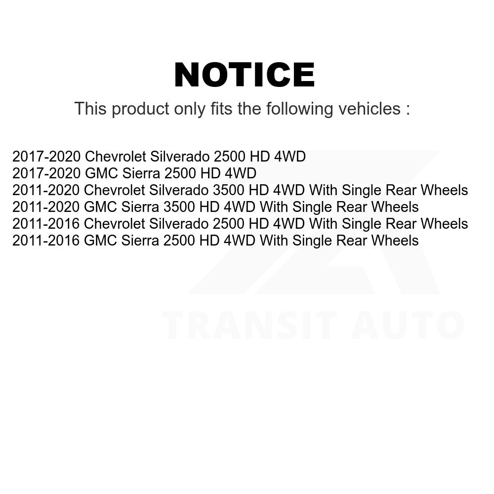 Front Wheel Bearing Hub Assembly 70-515145 For Chevrolet Silverado 2500 HD GMC Sierra 3500 4WD